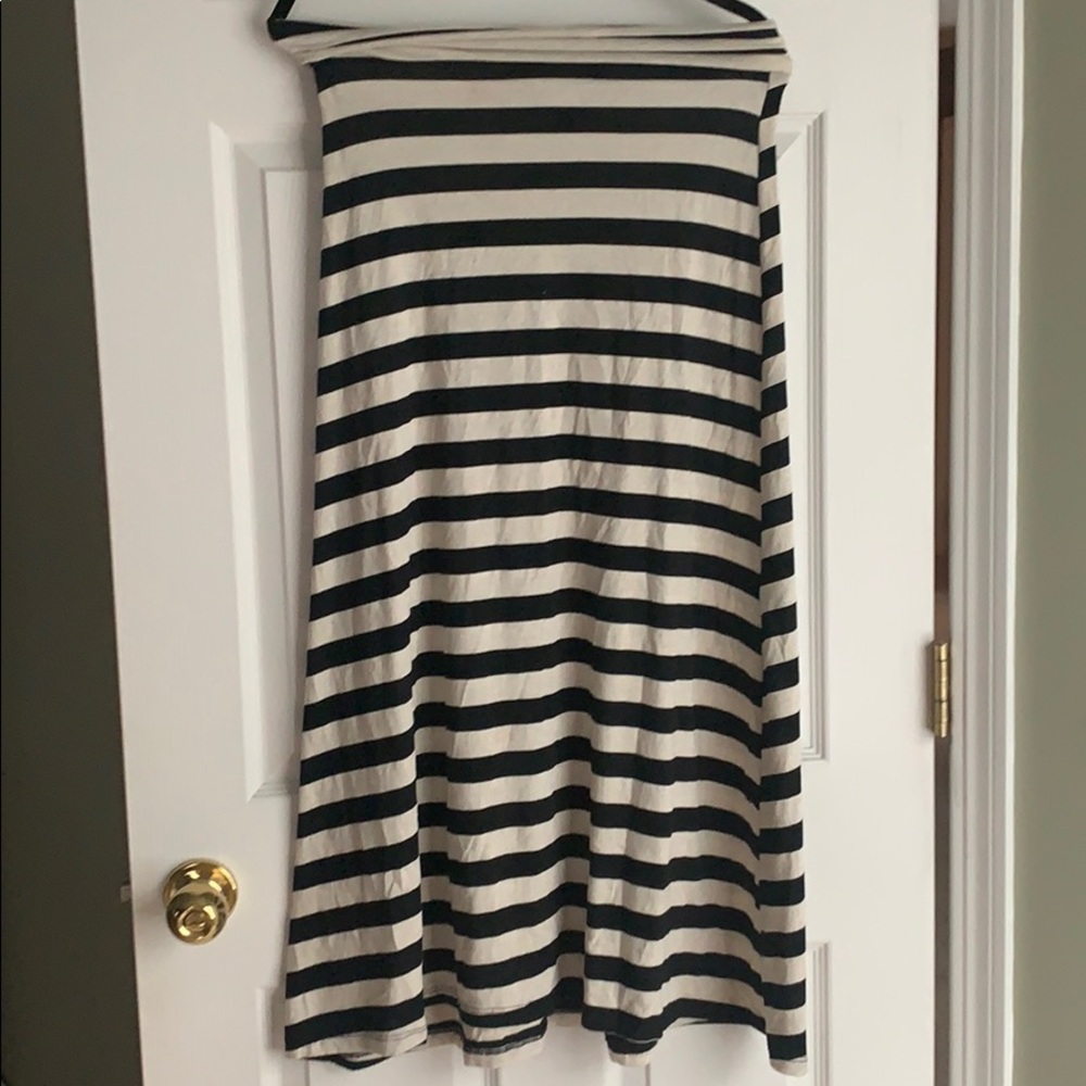 Cream and Black maxi skirt